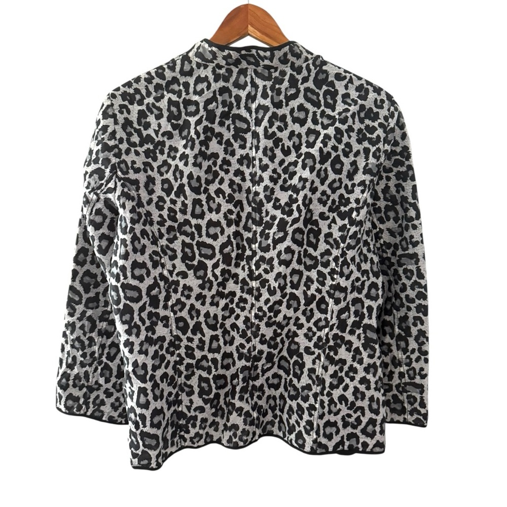 Chicos Reversible Light Jacket Size Large Gray Bl… - image 3